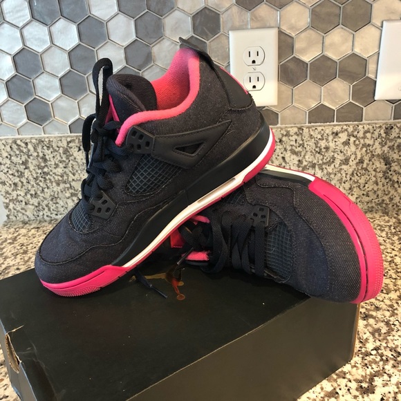 Jordan Shoes | Denim And Pink Ladies Jordans | Poshmark